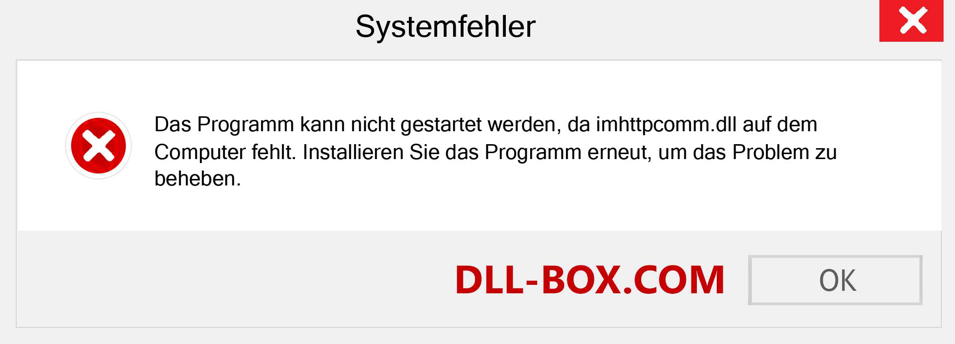 imhttpcomm.dll-Datei fehlt?. Download für Windows 7, 8, 10 - Fix imhttpcomm dll Missing Error unter Windows, Fotos, Bildern